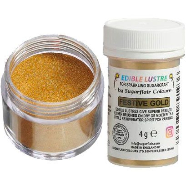 Edible Lustre - Festive Gold - E171 Free